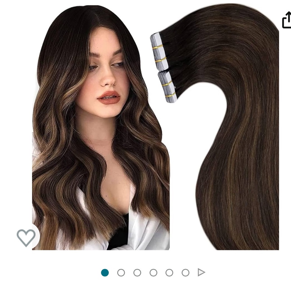 Balayage Brown Tape in human Hair Extensions